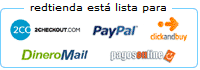 redtienda est� lista para 2CheckOut PayPal ClickandBuy DineroMail Pagosonline.net